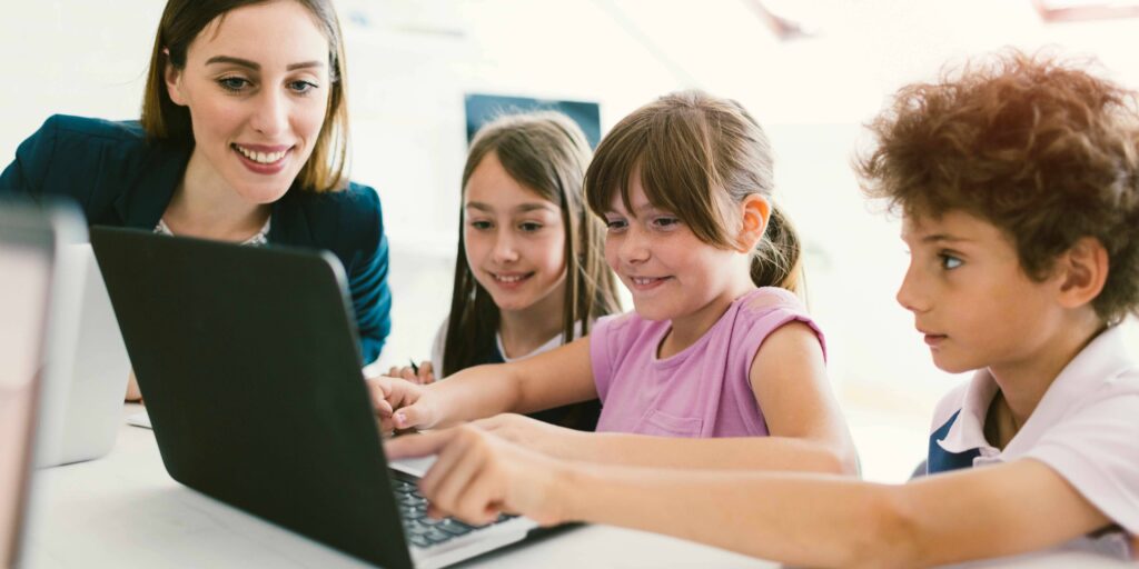 Kids using Computer