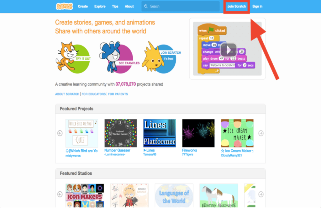 Science Buddies: Scratch User Guide: Installing & Getting Started with  Scratch