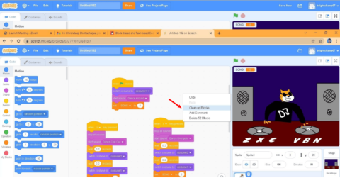 Here is how to organize scripts in your Scratch Program
