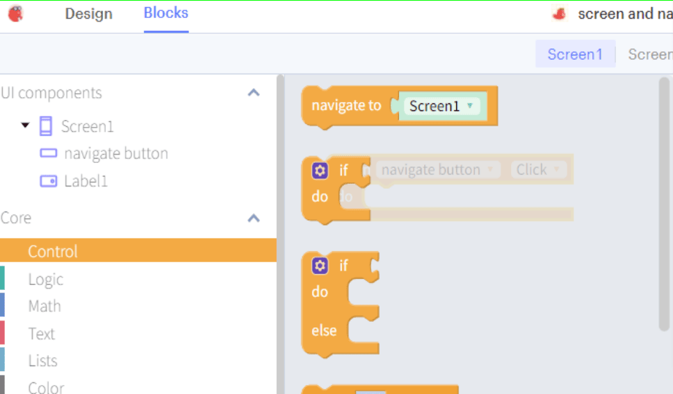 Screens & Navigation in Thunkable