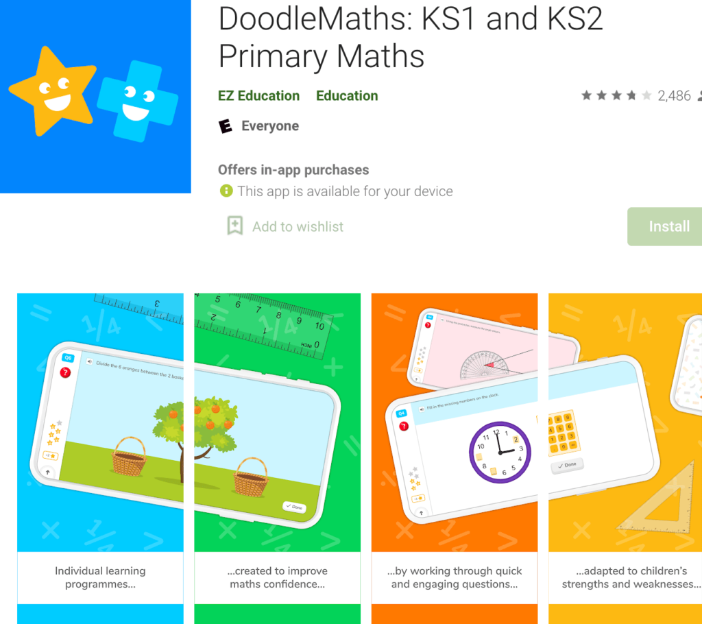 Free Math and English Learning Game for Kids