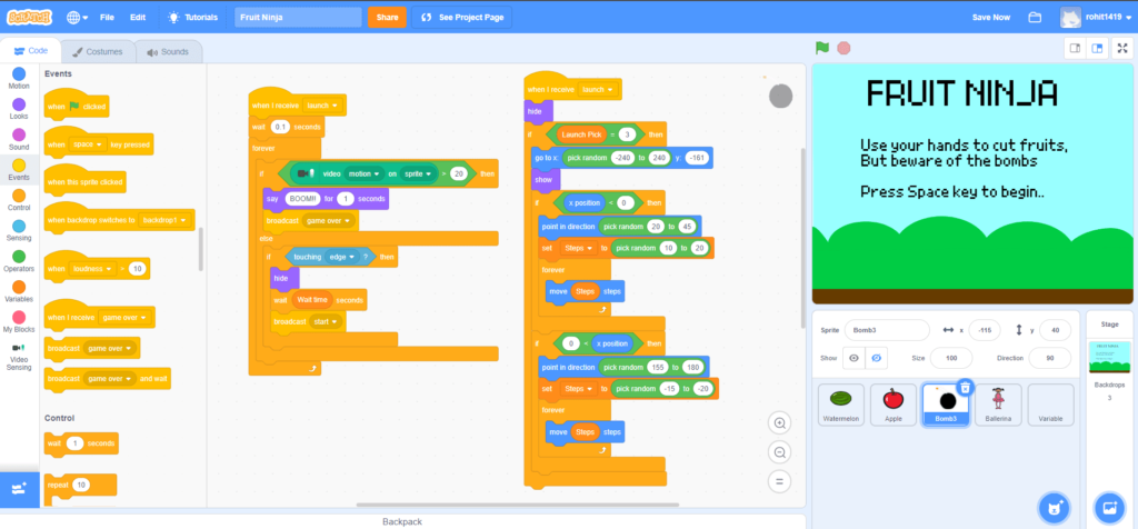 Sign Up - Fruit Ninja Game Coding Masterclass For Grades 3-8