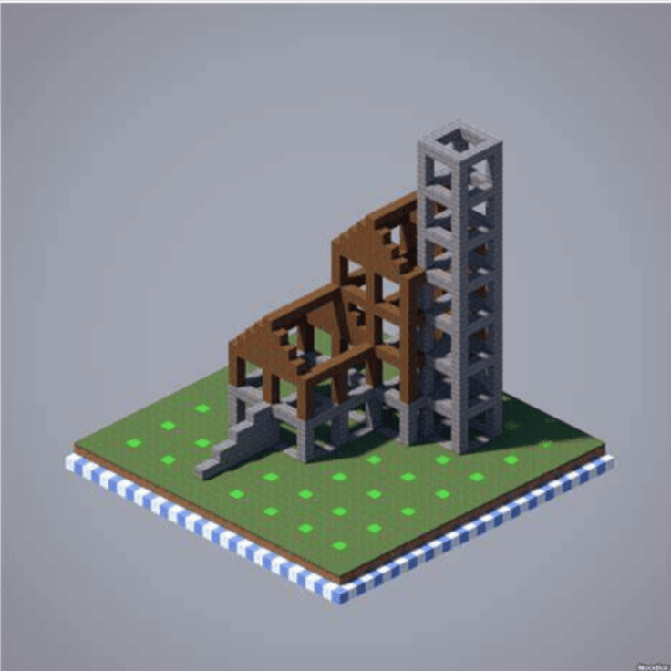 minecraft castle tower blueprints