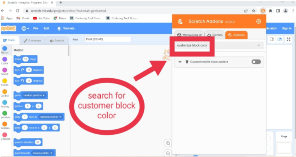 Edit Block Colors in Scratch 2.0