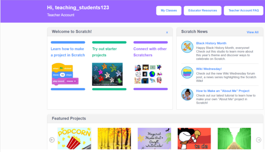 It is amazing to see all of the images students create on scratch