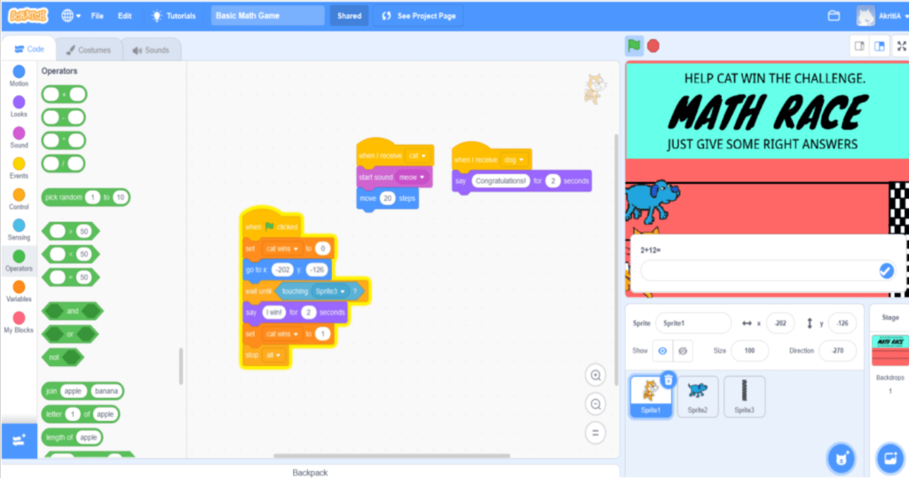 Math Games In Scratch