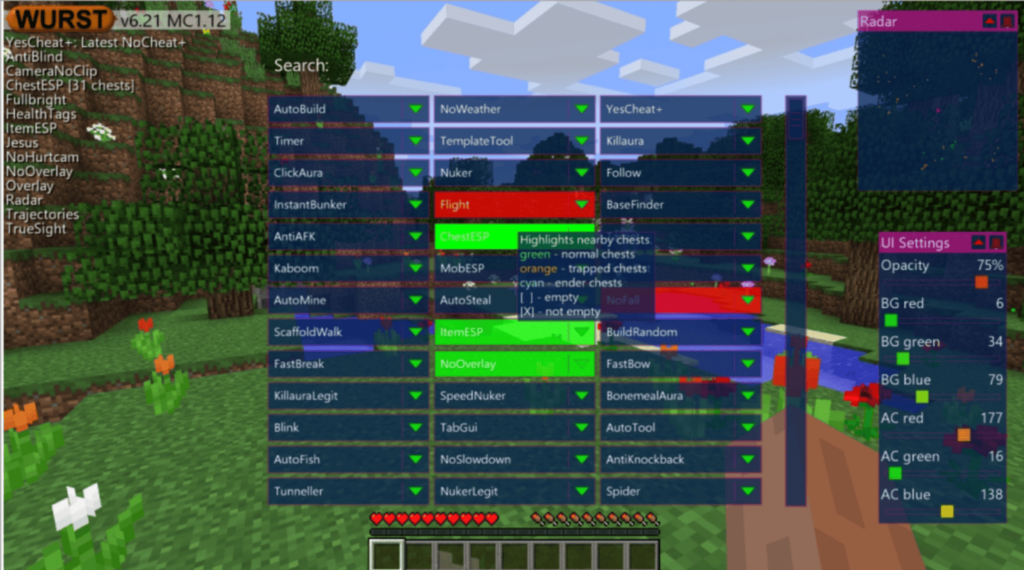 Minecraft 1.20.2 Wurst Hacked Client Downloads 