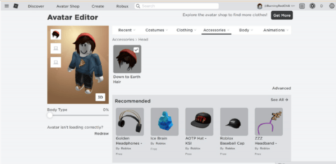 how to change avatar in roblox