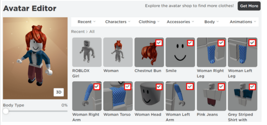 Avatar Editor - Roblox