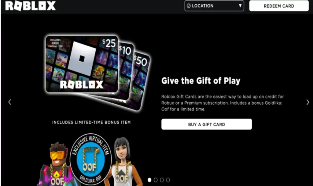 Roblox Gift Cards Codes
