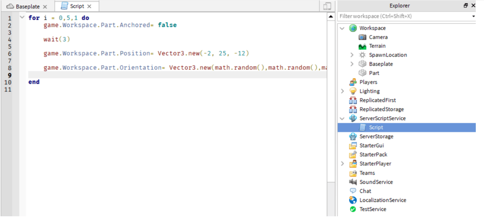 Code in roblox studio or a html browser by Jamiexs