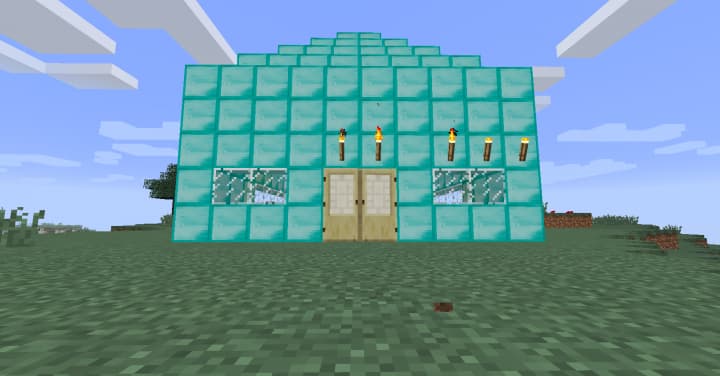 minecraft diamond mansion