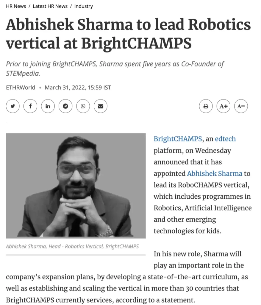 RoboChamps in the news