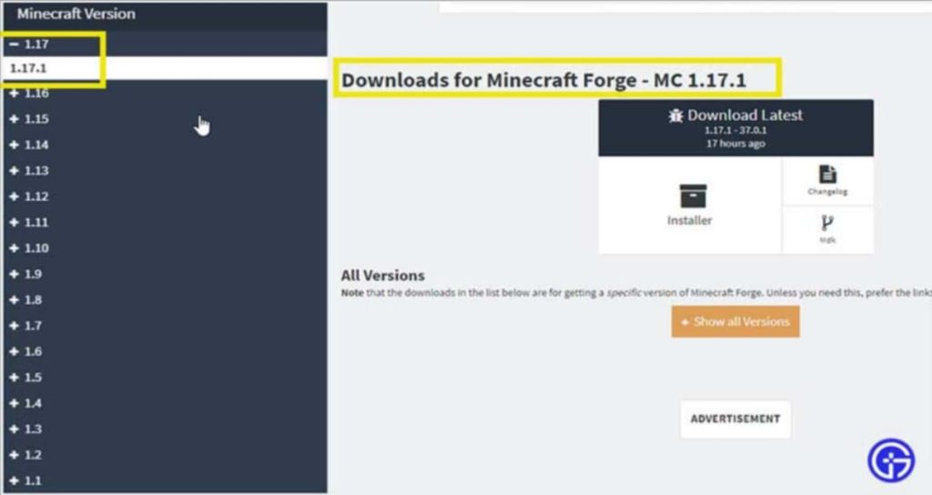 How to install Minecraft Forge 1.17
