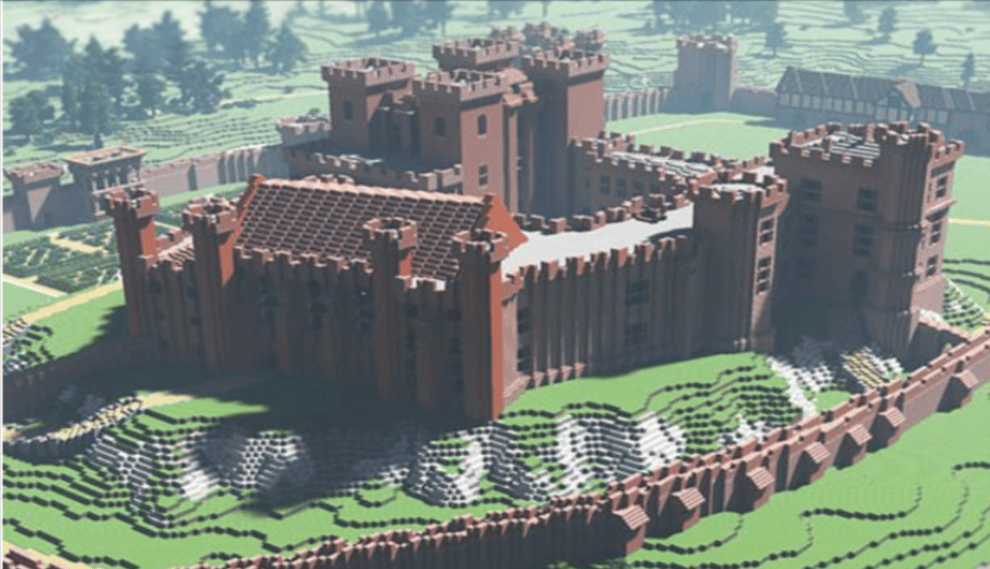 Big, cool minecraft fortress
