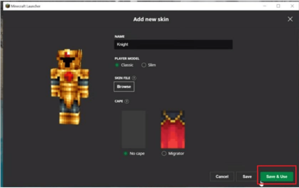 Skin Minecraft Name