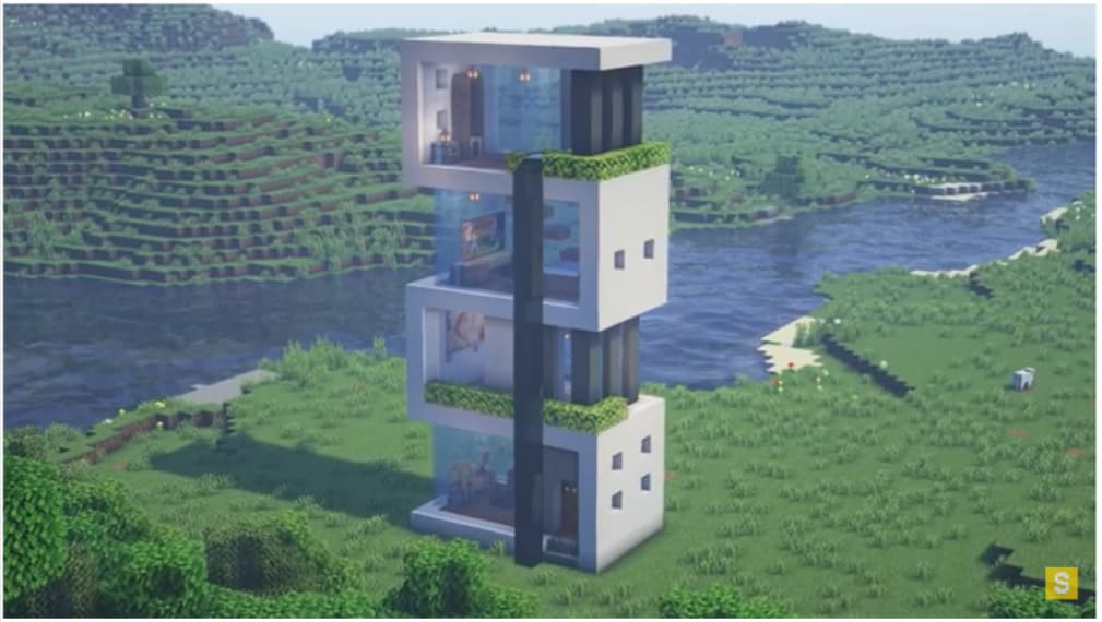 Minecraft house building