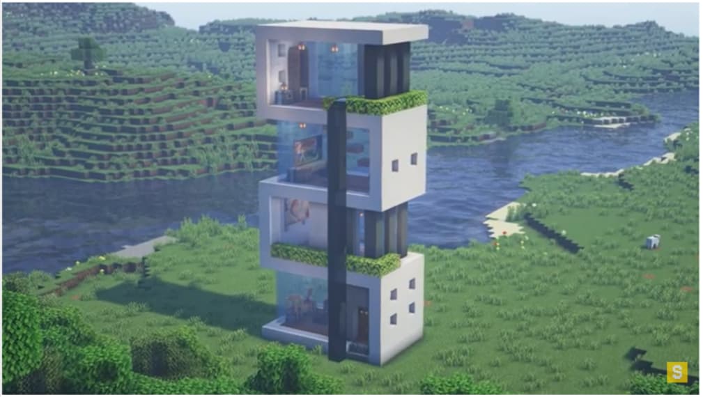 Minecraft modern, Minecraft houses, Modern minecraft houses