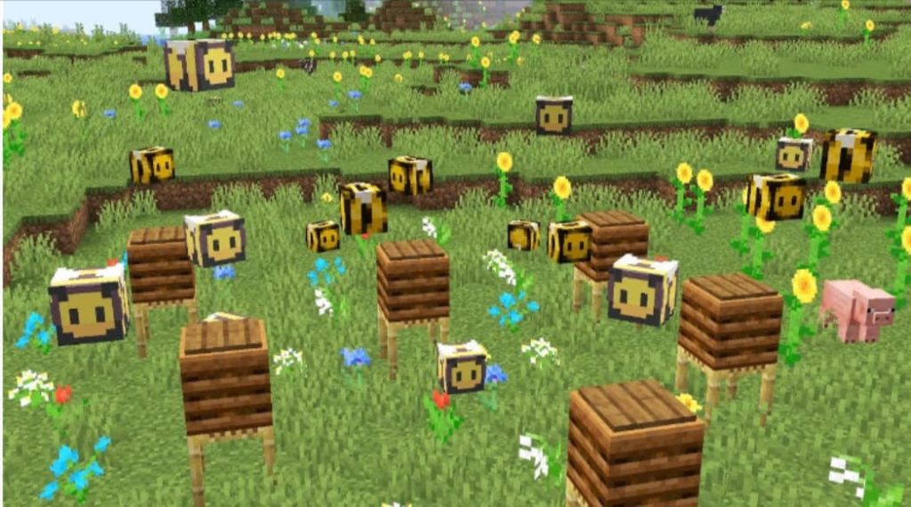 Minecraft Beehive & tawon farm nerangake