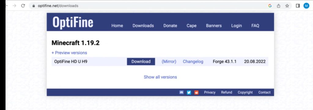 How to install Optifine for Minecraft 1.19.2