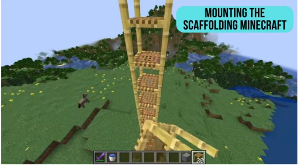 Scaffolding in Minecraft