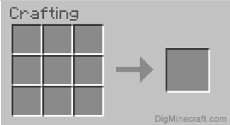 minecraft crafting table grid