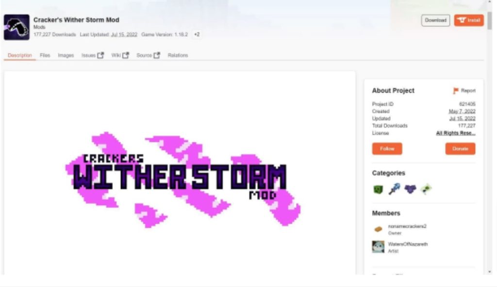 Steps to download Minecraft Wither Storm Mod