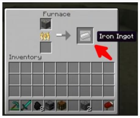 how to make a iron button in minecraft