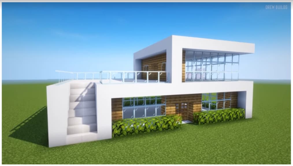 Build A Modern House In Minecraft1 