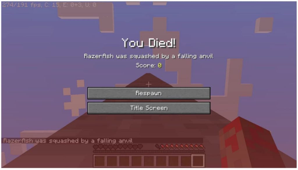 Minecraft players to die