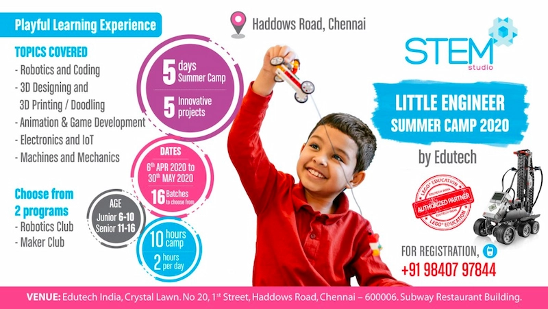 Robotics summer camp 2023 at tech knowledge education Chennai