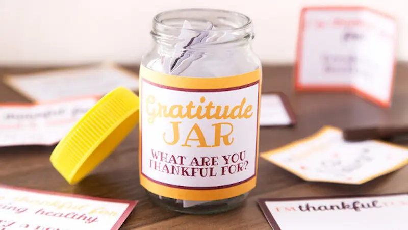 "Gratitude Jar" kids