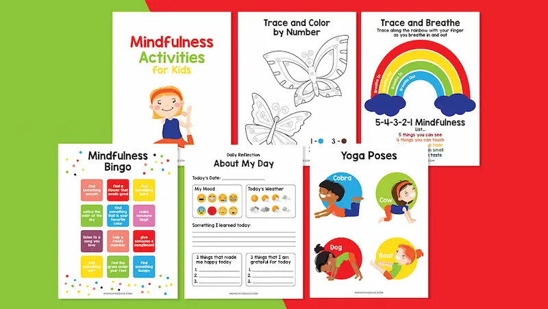 Mindfulness Worksheets for Emotional Awareness for kids