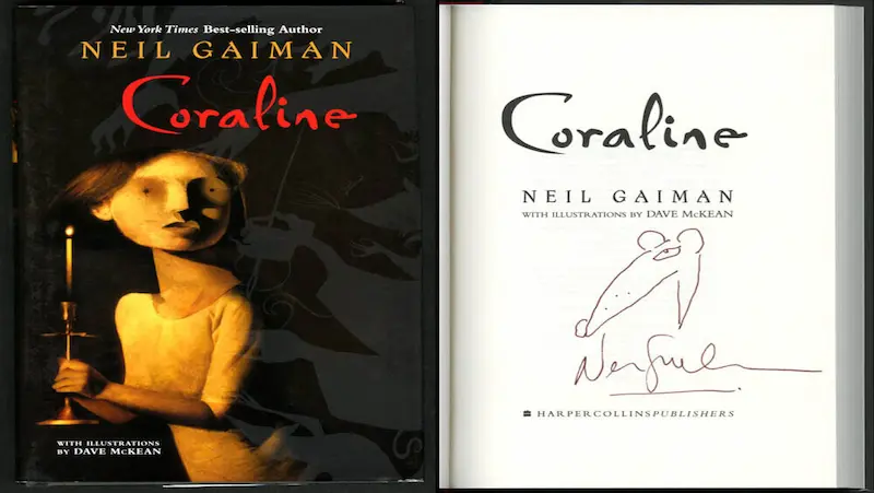 "Coraline" by Neil Gaiman scary story for kids