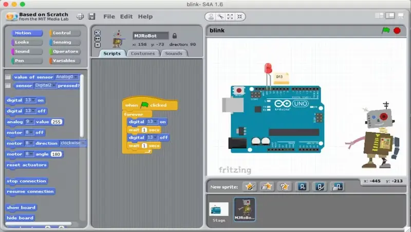 Robots and Physical Computing: Scratch Robot Arm